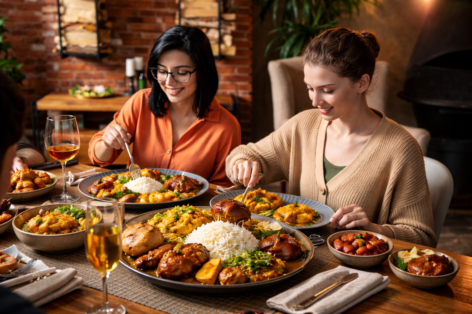 Ceylon Rice Table met authentieke Sri Lankaanse gerechten bij Kurundu restaurant Nieuwegein